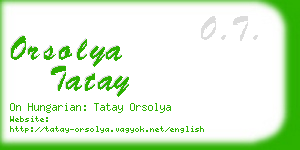 orsolya tatay business card